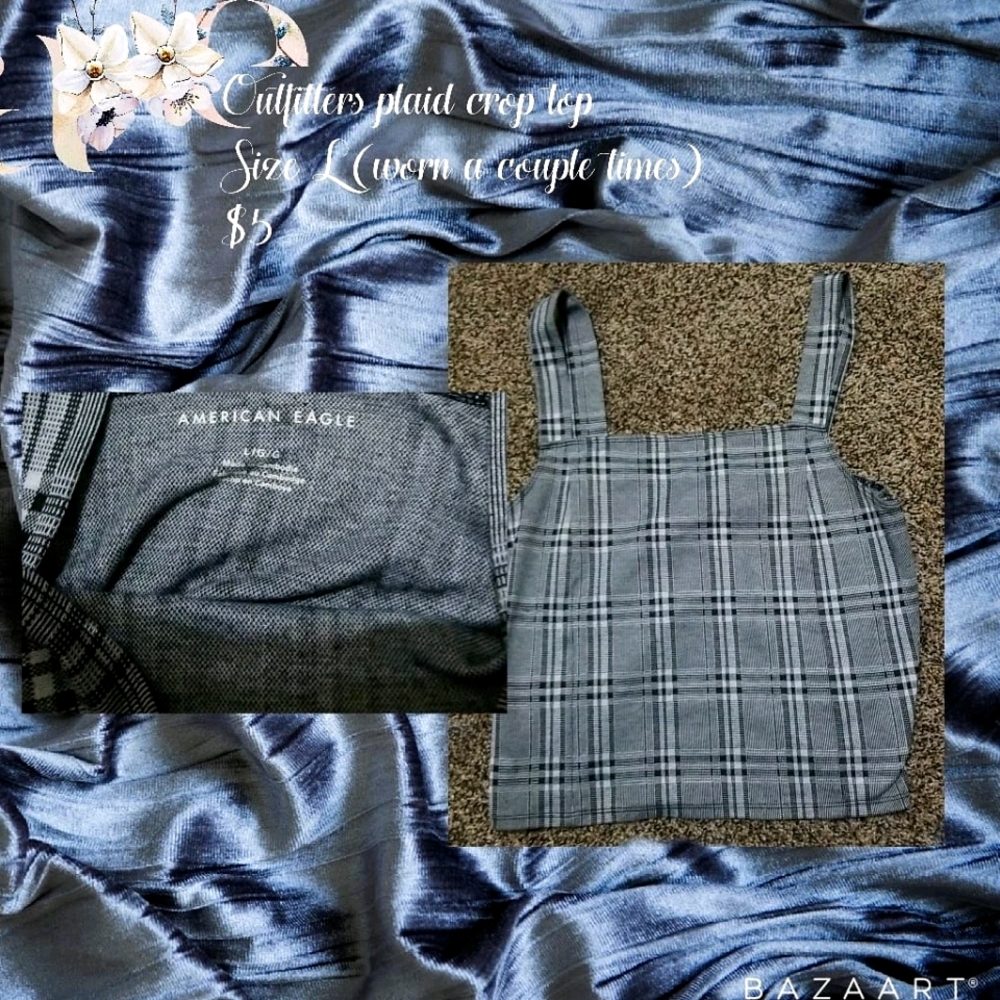plaid crop top